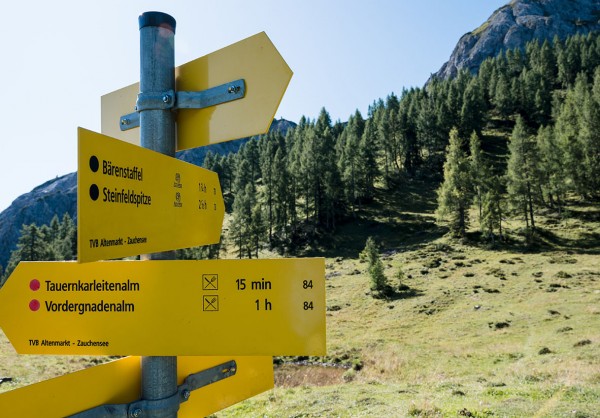 Markierte Wanderwege © Altenmarkt-Zauchensee Tourismus - Matthias Fritzenwallner