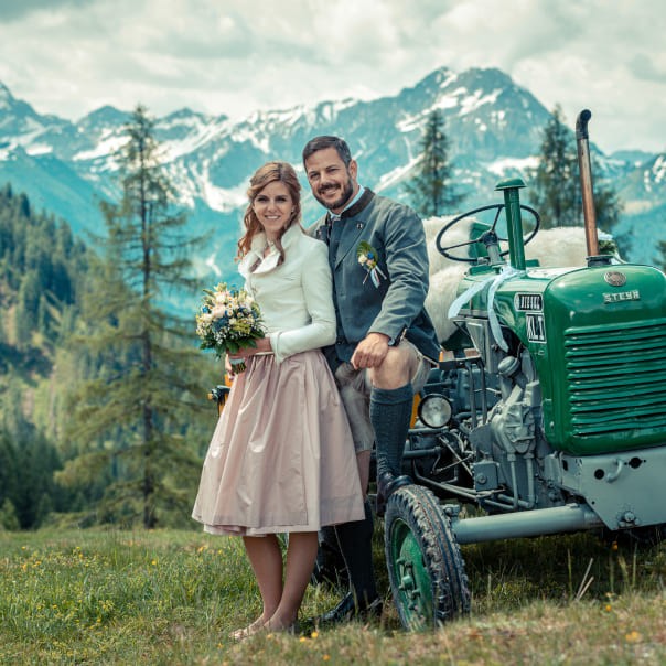 Brautpaar auf der Lackenalm